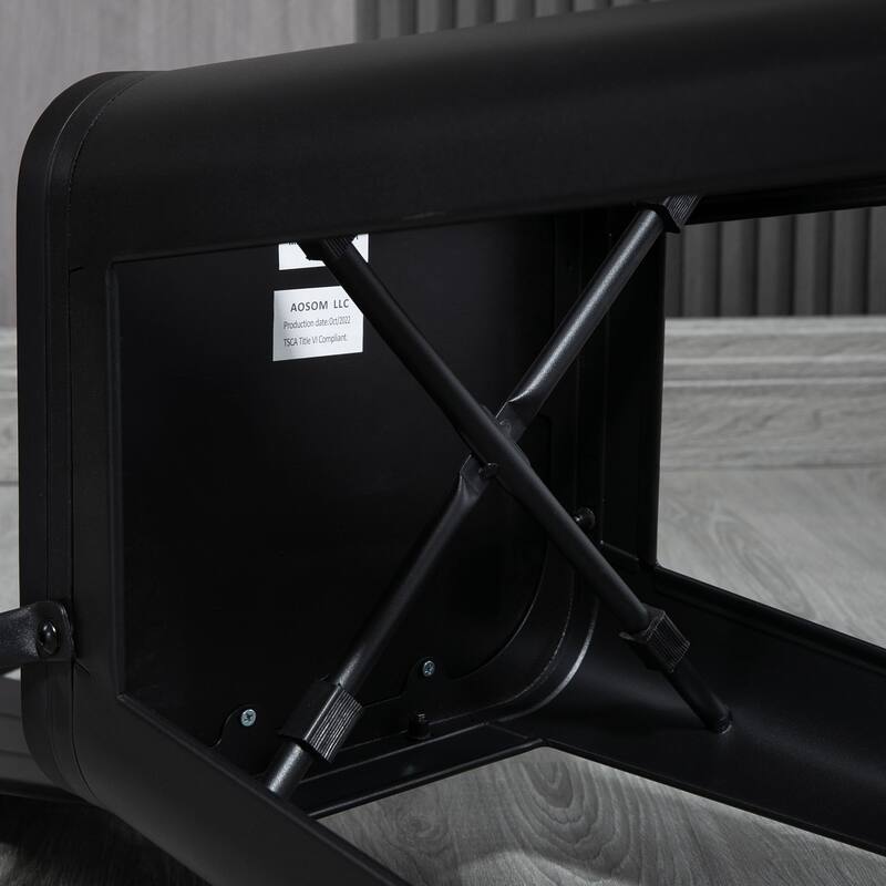 HOMCOM 3 Piece Bar Table Set with 1 Table, 2 High Back Chairs and Metal Frame with Footrests for Home