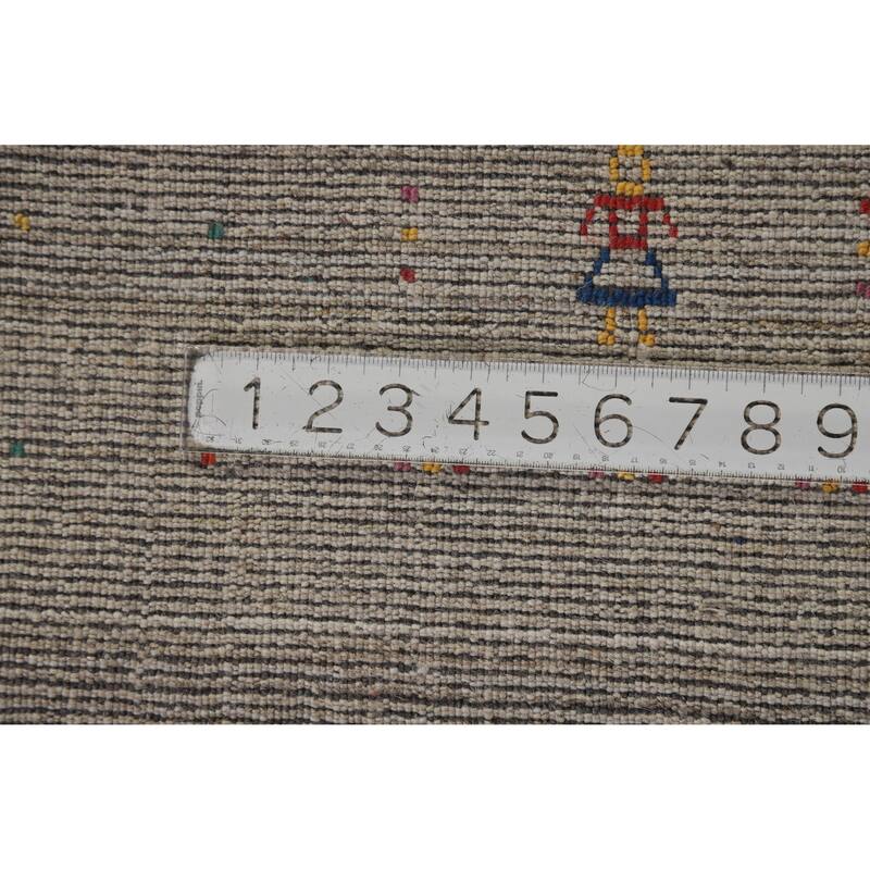 Hand Knotted Oriental 100% Wool Carpet Tribal Animal Pictorial Multi-Colored Gabbeh Area Rug - 8' 1'' X 5' 2''