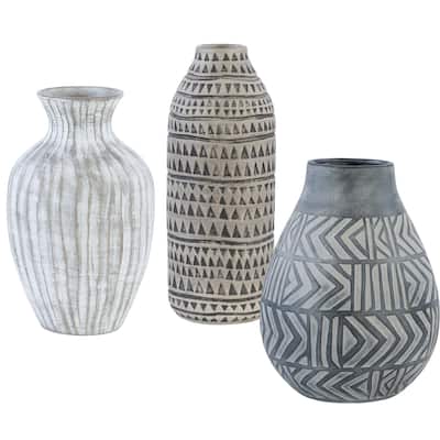 Uttermost Natchez Geometric Vases (Set of 3)