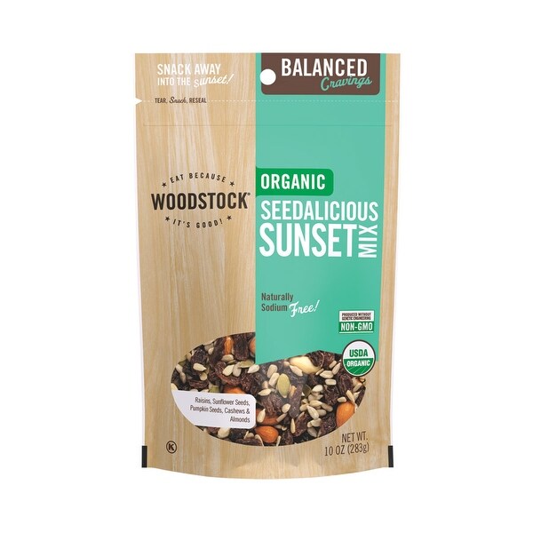 Woodstock Organic Seedalicious Sunset Snack Mix - Case of 8 - 10 oz.