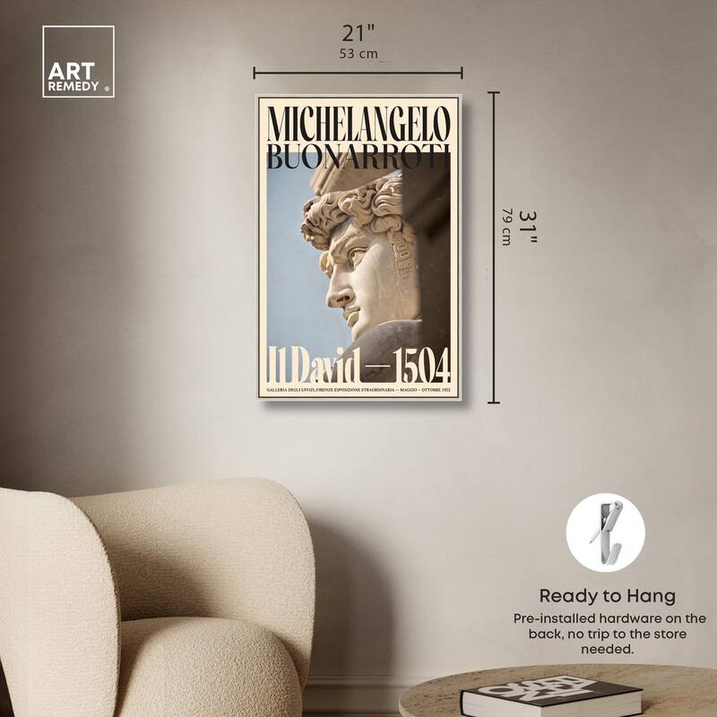 David in Marble Canvas by Art Remedy