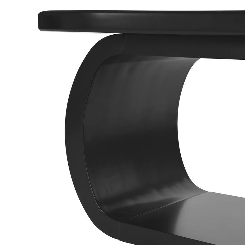Modern Cloud Coffee Table with 1.5" Thick Tabletop, Irregular End Table with Curved Legs