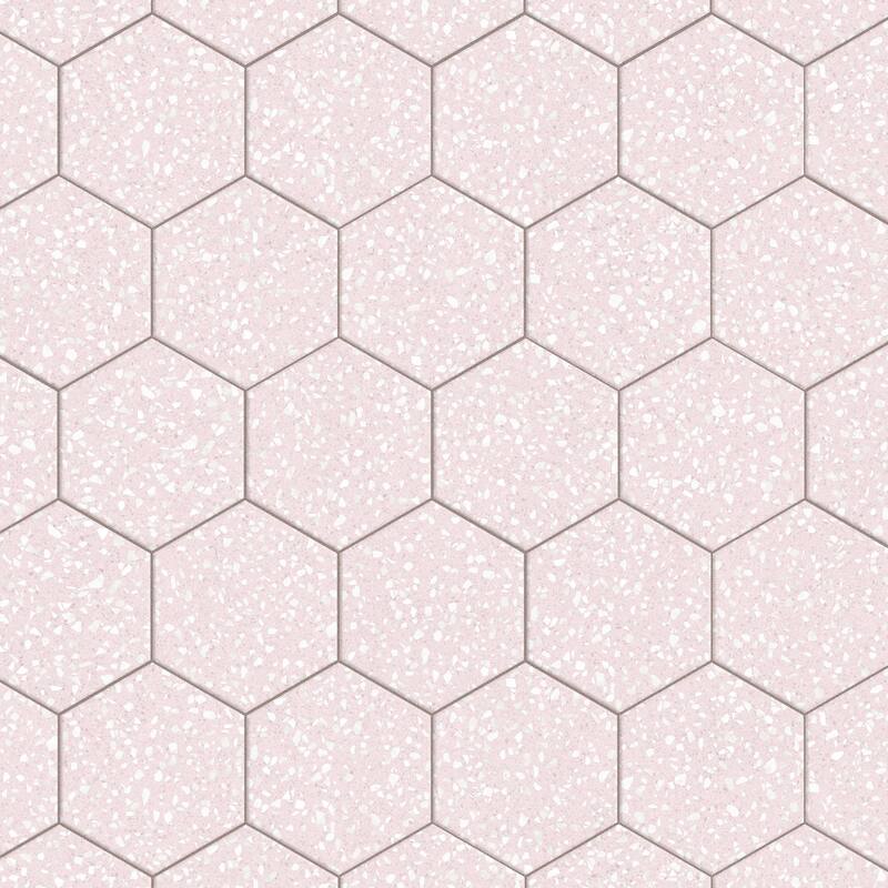 Merola Tile Venice Hex Pink 8-5/8" x 9-7/8" Porcelain Floor and Wall Tile