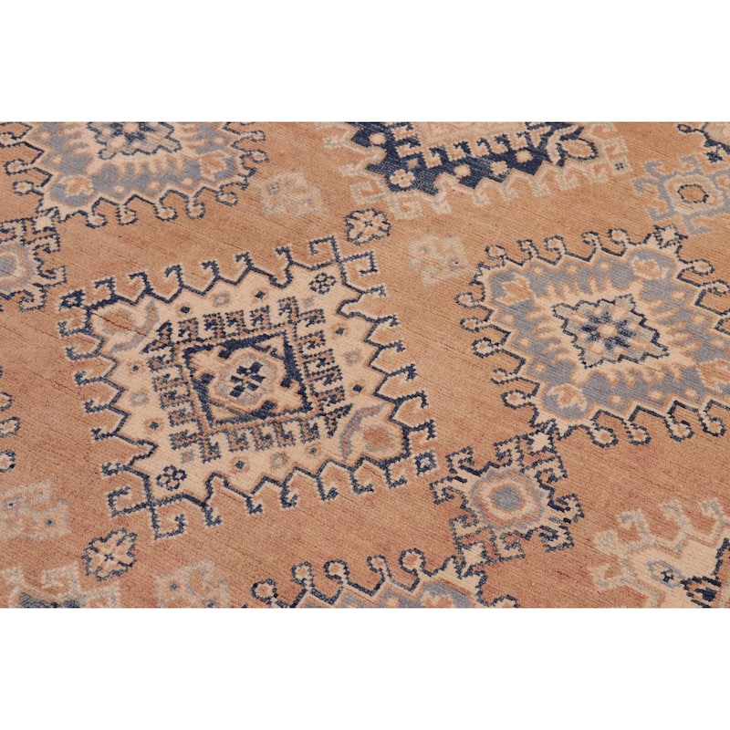 Tribal Kazak Cody Brown/Beige Wool Rug - 5'0'' x 6'9''