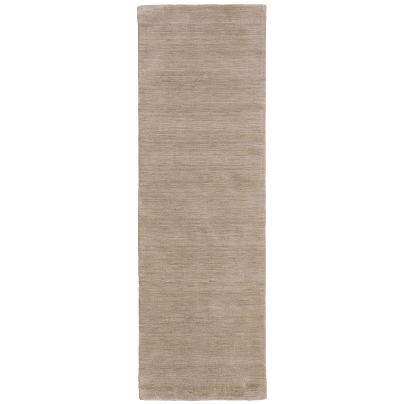 Grand Bazaar Celano Hand Woven Solid Modern Area Rug - 2'6" x 8' - Tan