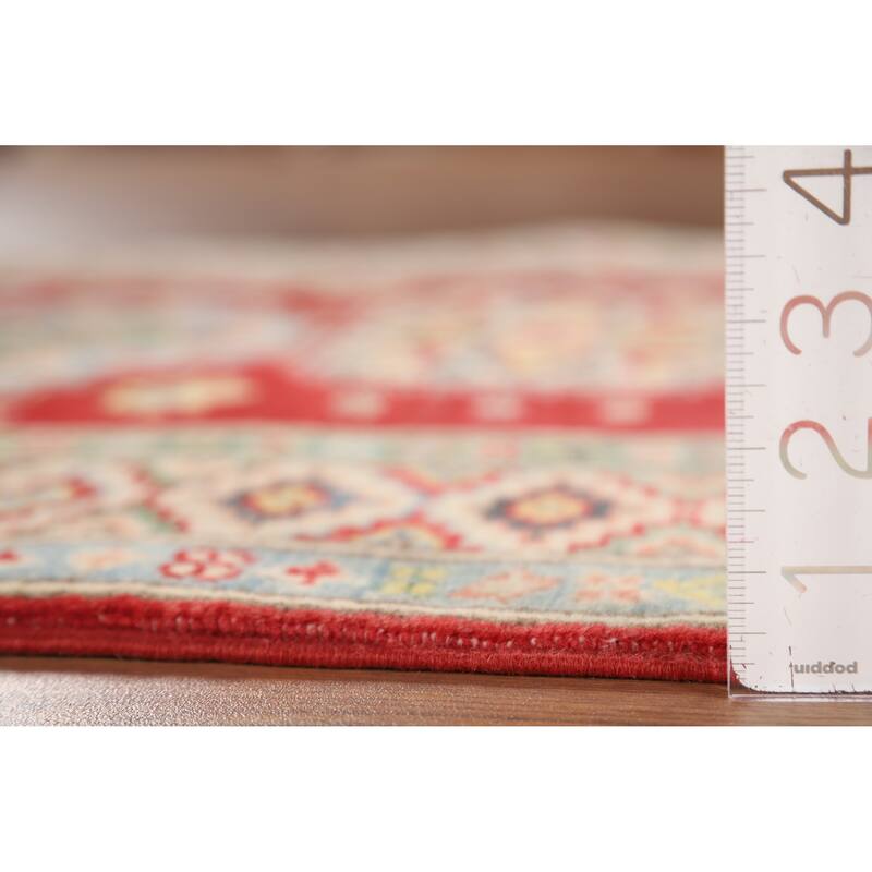 Traditional Red Kazak Foyer Rug Handmade Wool Carpet - 2'10" x 3'9"