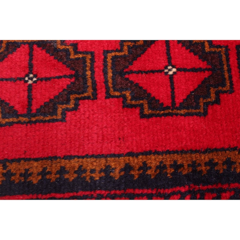 ECARPETGALLERY Hand-knotted Teimani Red Wool Rug - 2'11 x 4'6
