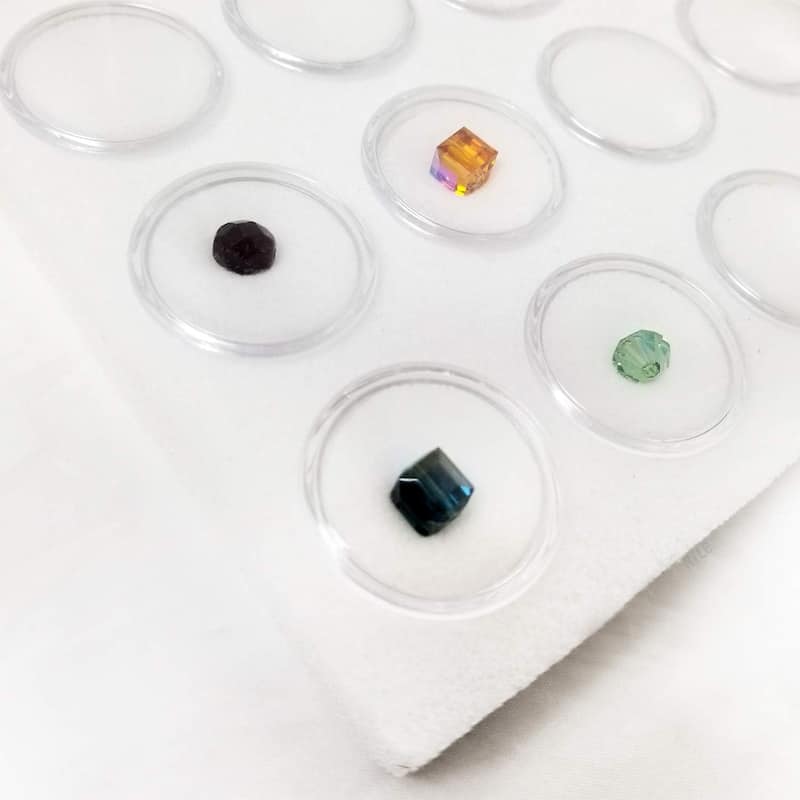 Glass Top Jewelry Display Case with Removable 50 Gem Jars - S