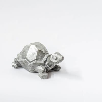 Silver Turtle Figurine