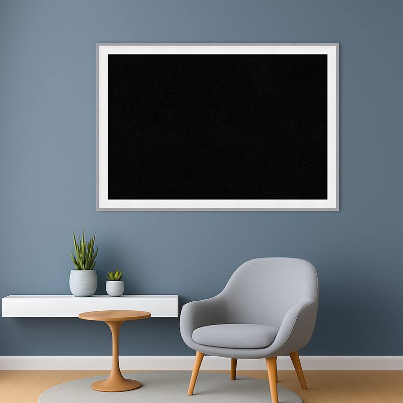 Maya White Silver Framed Cork Board - Bulletin Board, Organization Board, Pin Board