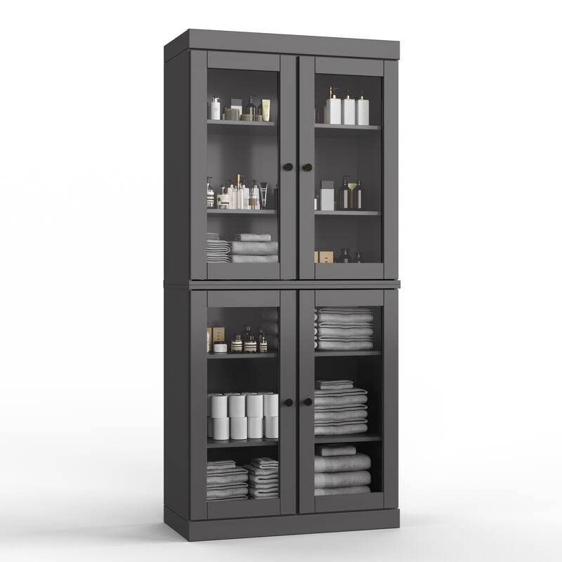 100% Solid Wood 32" Bathroom Cabinet with Optional Doors by Palace Imports