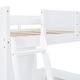 preview thumbnail 15 of 15, Full Size White Loft Bed with Desk, Shelf, and Storage - Solid Pine Wood