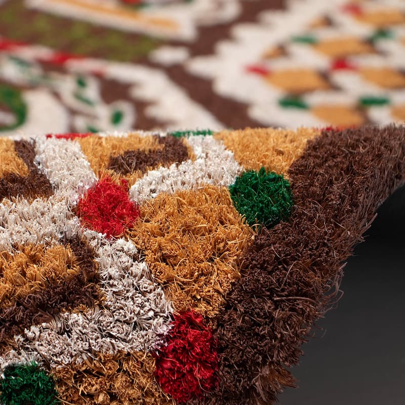 Liora Manne Natura Gingerbread House Welcome Outdoor Mat Chocolate 1'6" x 2'6"