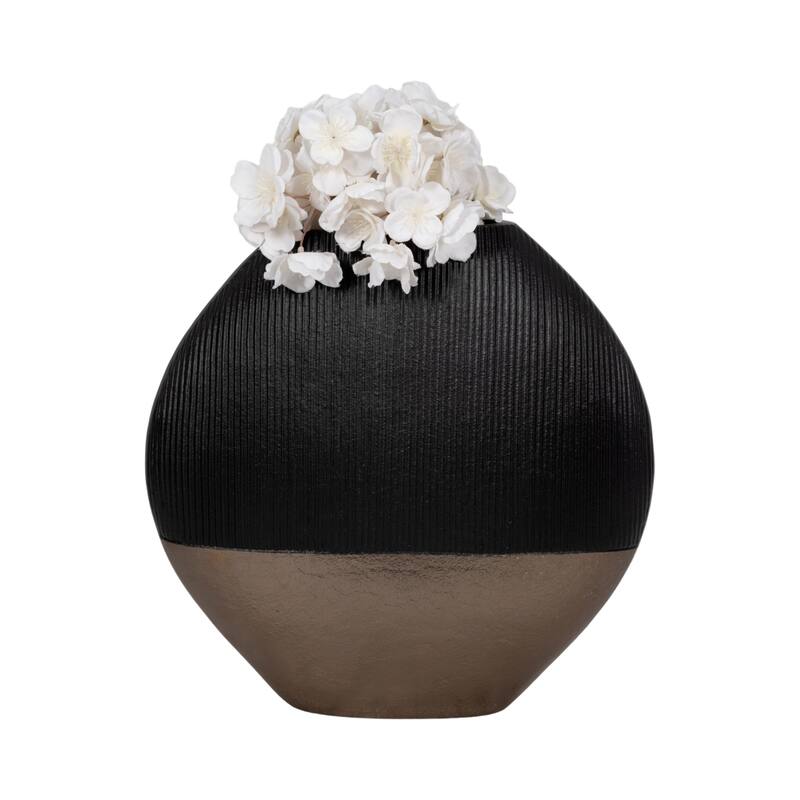 Modern Round Metal Table Vase - Flower Vase