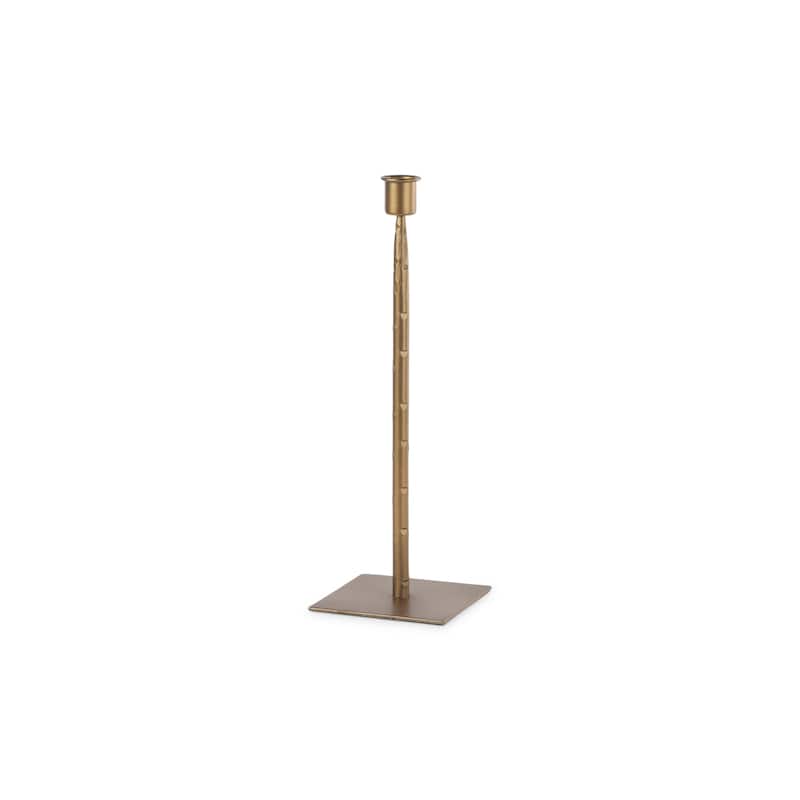 Porter 4.5L x 4.5W x 12.0H Small Black Iron Candle Holder - 4.5L x 4.5W x 12.0H - Gold