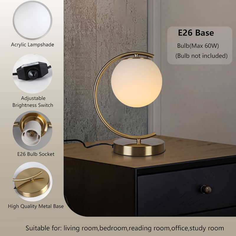 1-Light Bed Side Lamp Lamps for Night Stands - 7.9inch