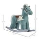 preview thumbnail 6 of 6, Kids Plush Ride-On Rocking Horse with Bear Toy, Children Chair with Soft Plush Toy & Fun Realistic Sounds, Blue