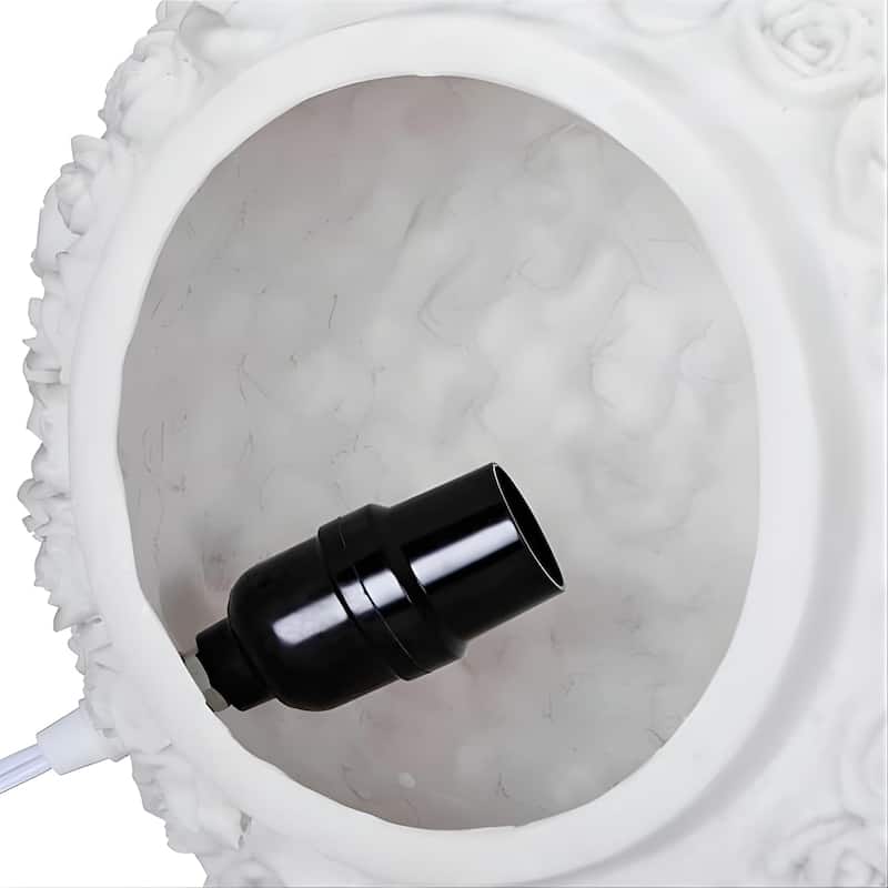 Rose Ball Lamp Sculpted Sandstone Table Lamp Ambient Home Lighting