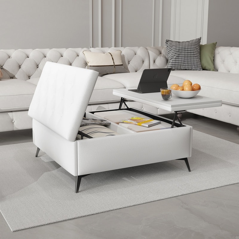 35 inch Wide Square storage benches Coffee Table