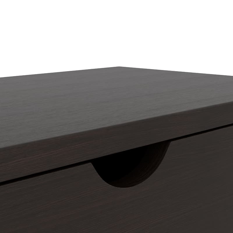 DH BASIC Mid-Century Modern Cappuccino 4-Drawer Chest by Denhour
