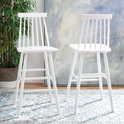 SAFAVIEH Beaufort 30-in. Spindle Farmhouse Bar Stools (Set of 2) - 19.3" x 20.9" x 44.2"