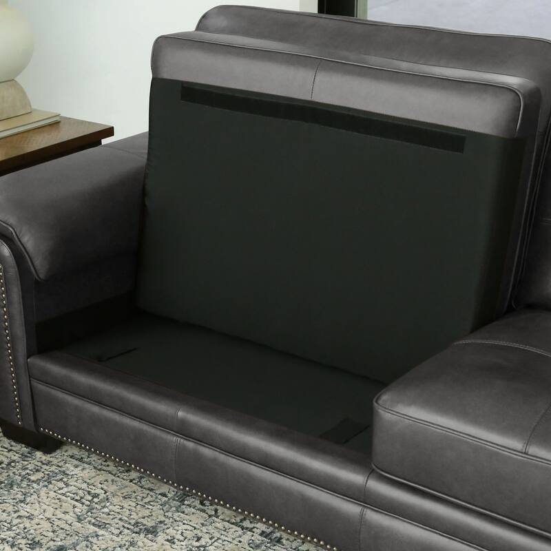 Henry Top Grain Leather Tufted Sofa