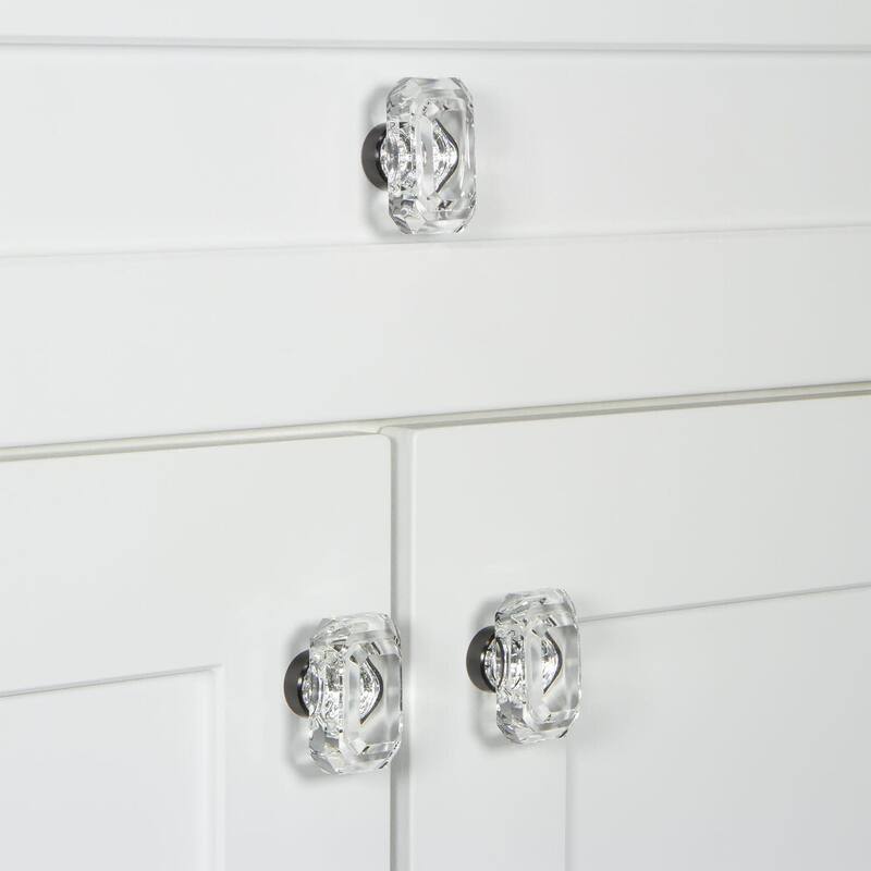 Grandeur BAGU-CRYS-KNOB-LG Baguette 1-3/4” Luxury Solid Crystal