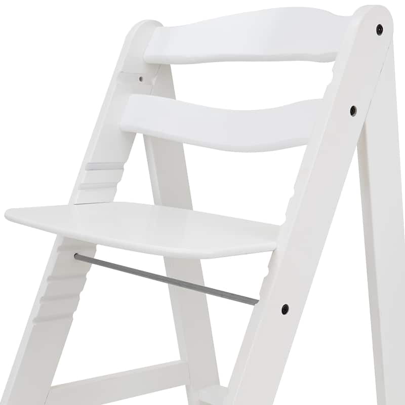 509 Sky Wooden Chair- White, German Beechwood, Kids Furniture, Adjustable Seat & Footrest (218 lbs)