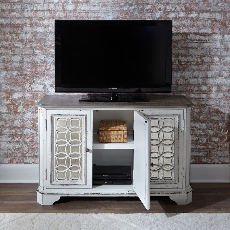 Magnolia Manor Antique White Mirrored Hall Console