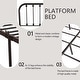 preview thumbnail 33 of 53, Alazyhome Sturdy Metal Platform Bed Frame