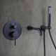 preview thumbnail 36 of 41, Solid Brass 2 Handle Wall Mounted Roman Tub Faucet With Handheld Shower