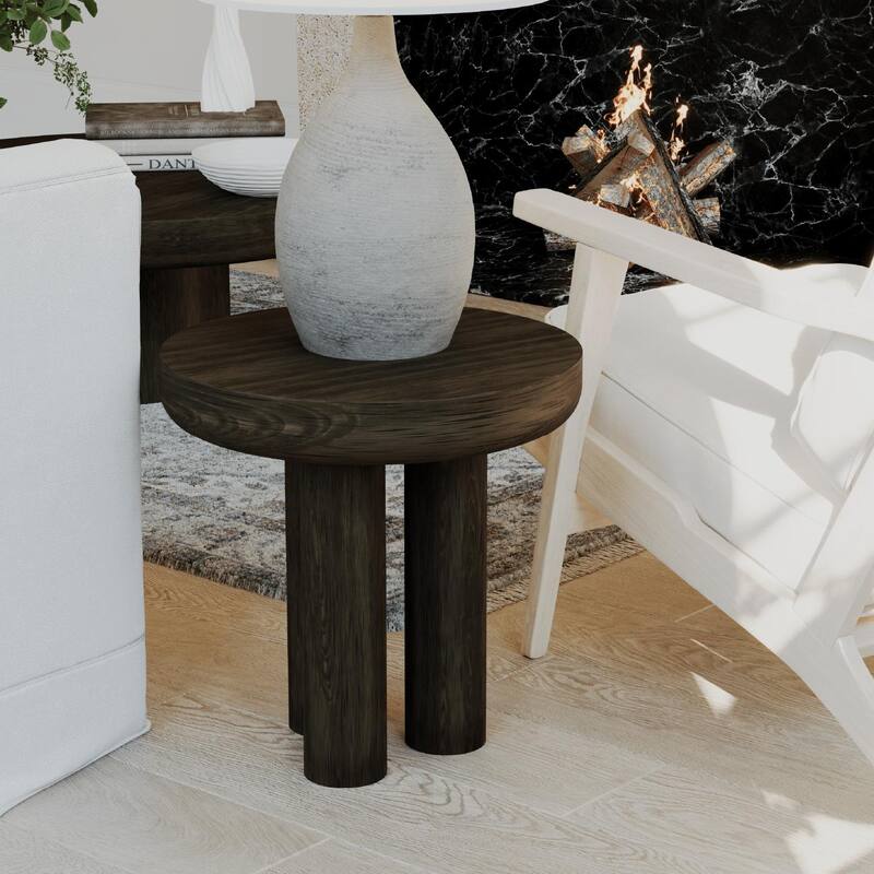 Maven Lane Owen Rustic Wooden Side Table
