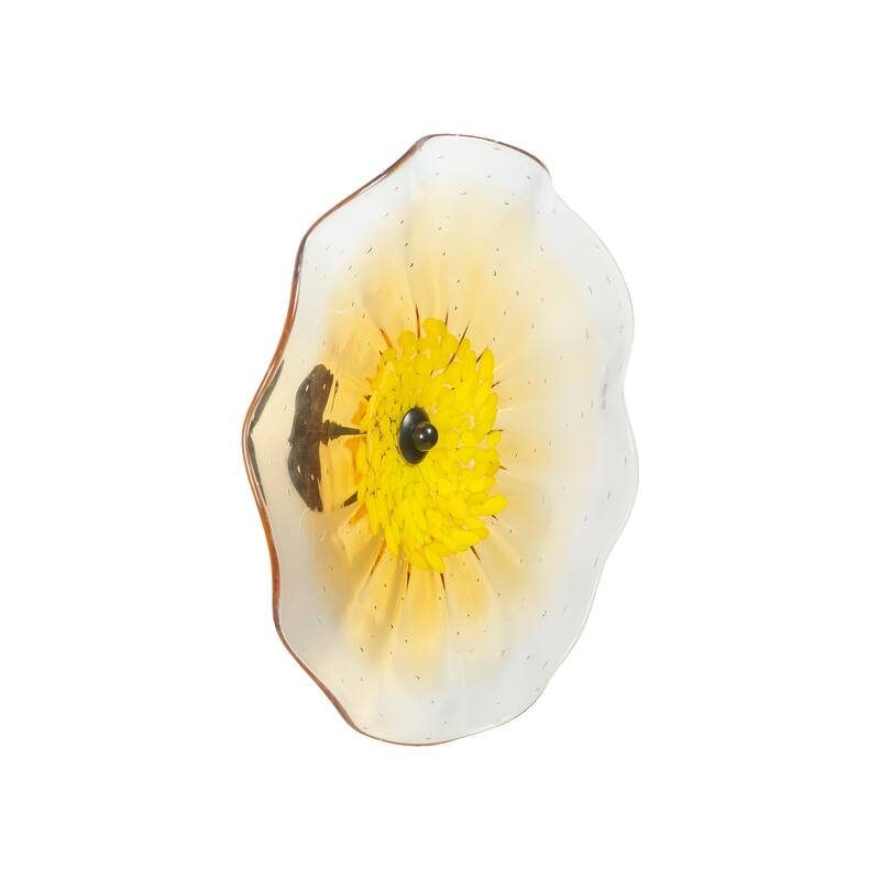 12IN Diameter Ribera Flower Art Glass Wall Décor