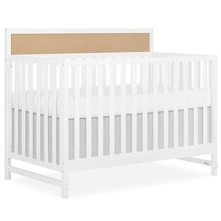 Dream On Me Kai Convertible Crib, White+Natural - White + Natural