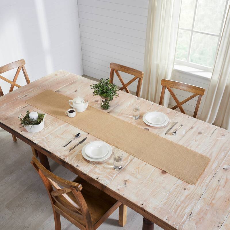 Jute Burlap Natural Runner - 13x72