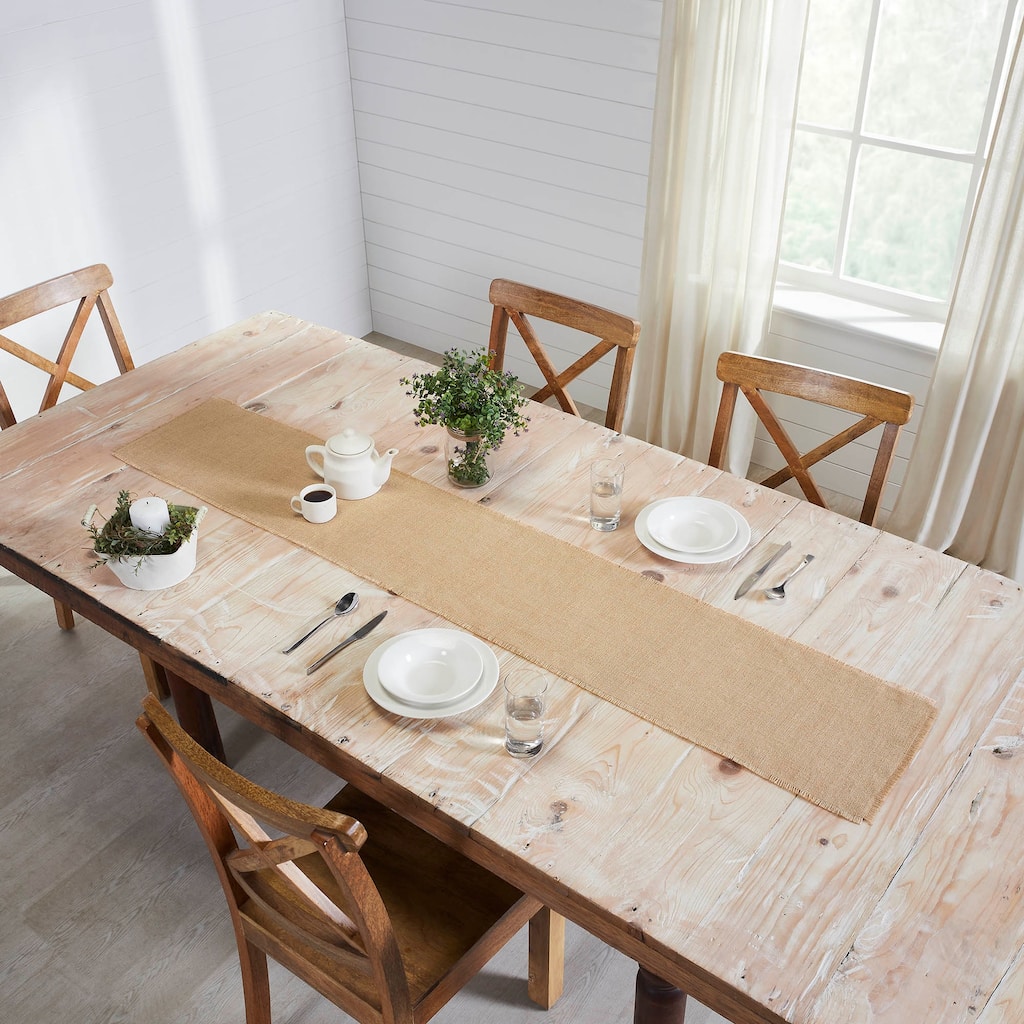 Jute Burlap Natural Runner
