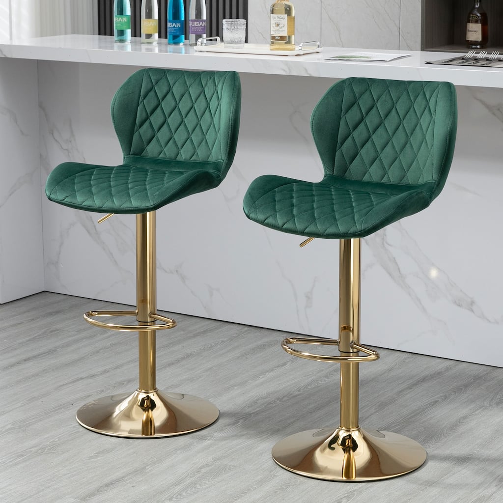 Adjustable Swivel Bar Stools Set Of 2