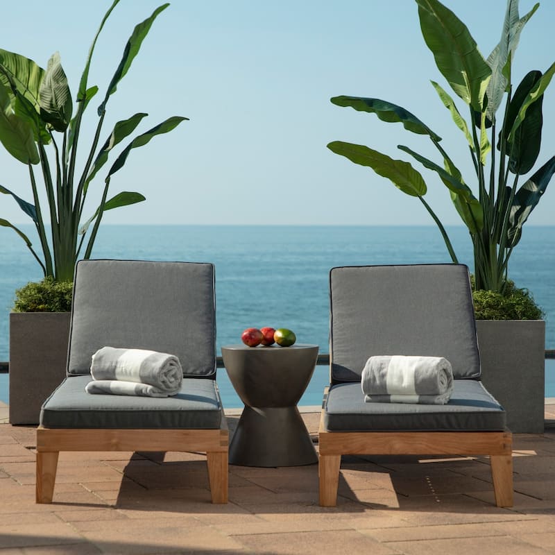 ARDEN Foam Outdoor Double Welted Chaise Lounge Cushion, 21 x 72