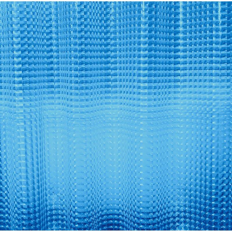 71" x 71" - Blue EVA Shower Curtain Liner With 12 Hooks