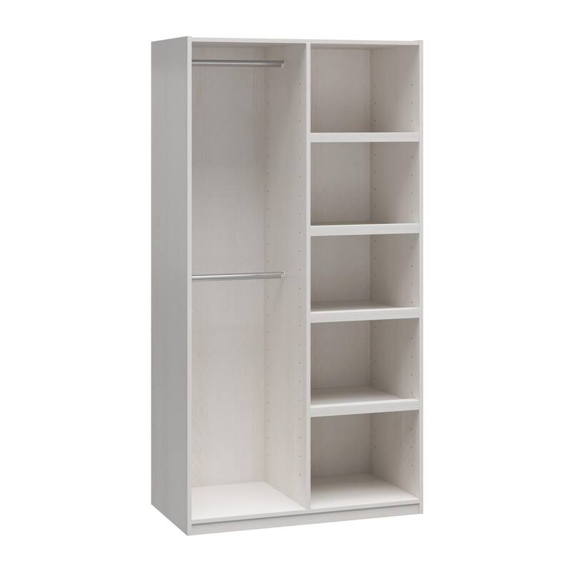 Anmytek Freestanding Modular Extra Wide Wardrobe with Open Shelves Closet Storage Organizer