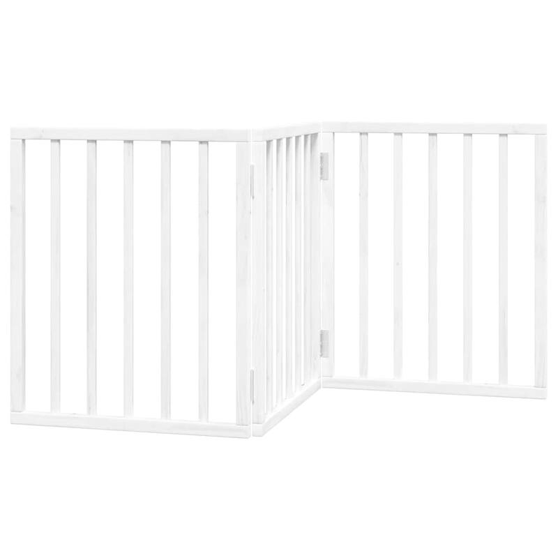 vidaXL Dog Gate Foldable Poplar Wood