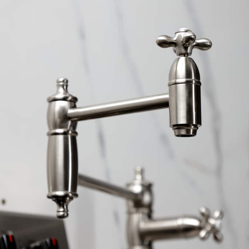 Kingston Brass Restoration Two-Handle 1-Hole Deck Mount Pot Filler Faucet