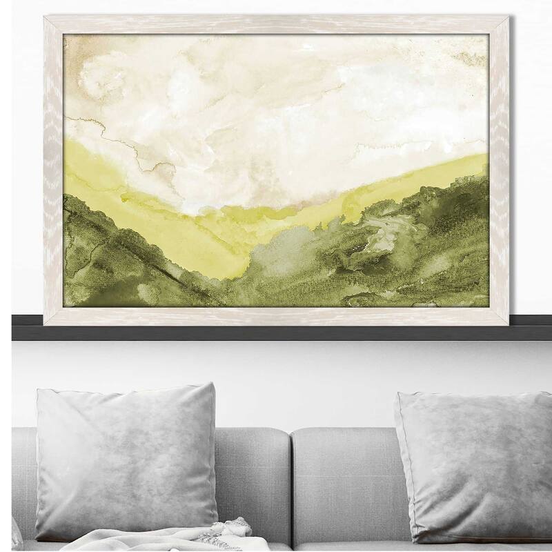 "Washed Green Landscape" Print on Acrylic.