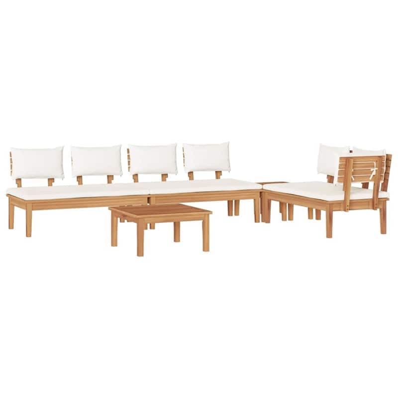 vidaXL Garden Bench Set with Cushion 3/4/5 pcs - 23.6" x 23.6" x 11.8