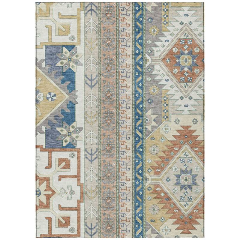 HomeRoots Aztec Transitional Rectangle Outdoor Rug