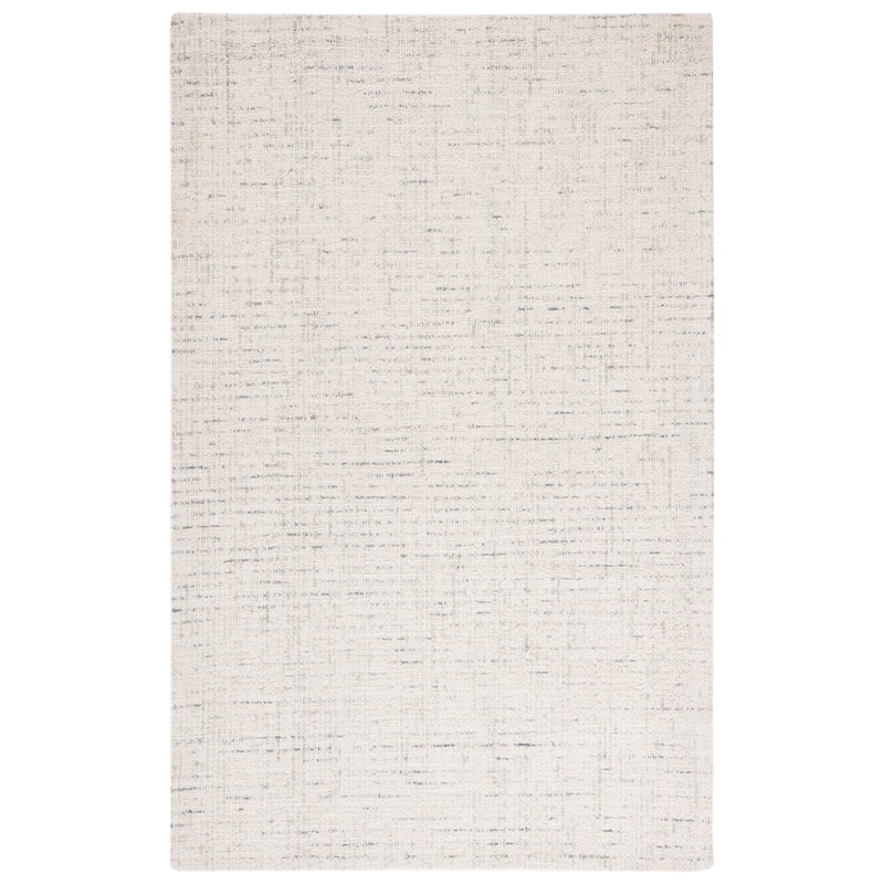 SAFAVIEH Handmade Abstract Lottie Modern Wool Rug - 6' Square - Ivory/Light Grey - Square