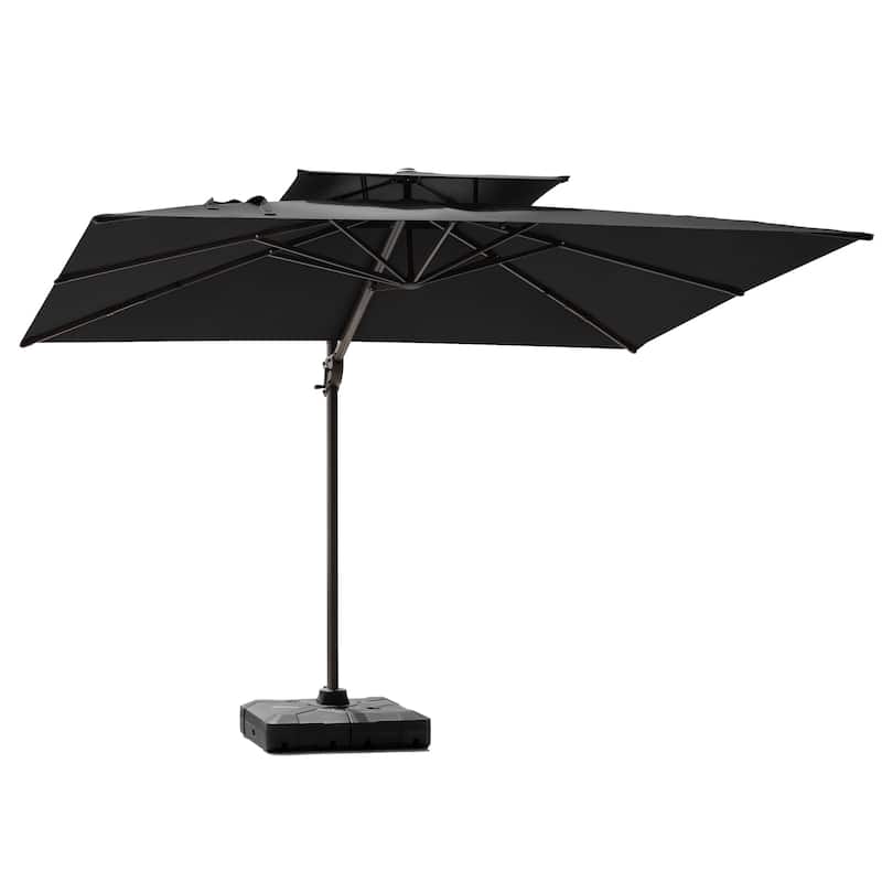 Pellebant 9X11FT Outdoor Patio Umbrella Cantilever Offset with Base