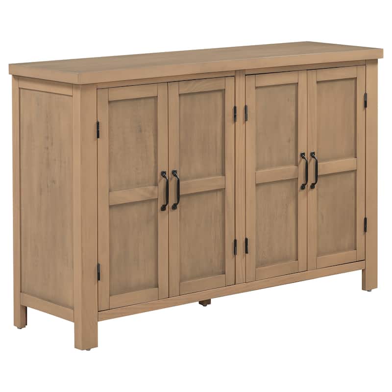 4-Door Storage Sideboard Pantry Cabinet with Adjustable Shelves, Console Cabinet Cupboard Accent Cabinet with Handles