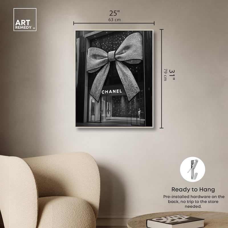 Big Bow Noir Store Canvas by Art Remedy