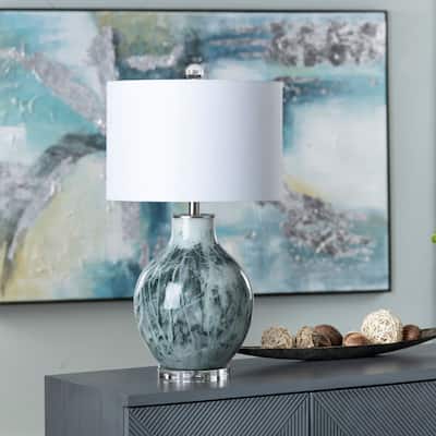 Gwen Glass & Crystal 27" Table Lamp - 15"x15"x27"
